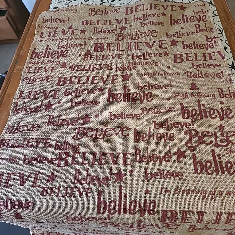 Believe Burlap Banner #2 - Picture 3 of 6